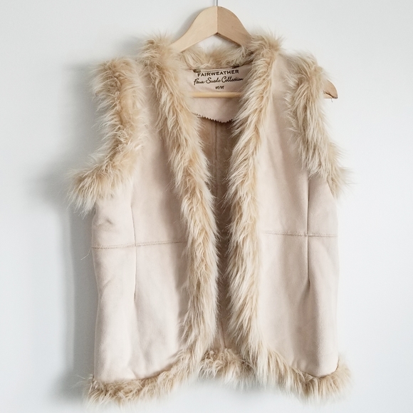 Fairweather Jackets & Blazers - Faux suede and fur vest